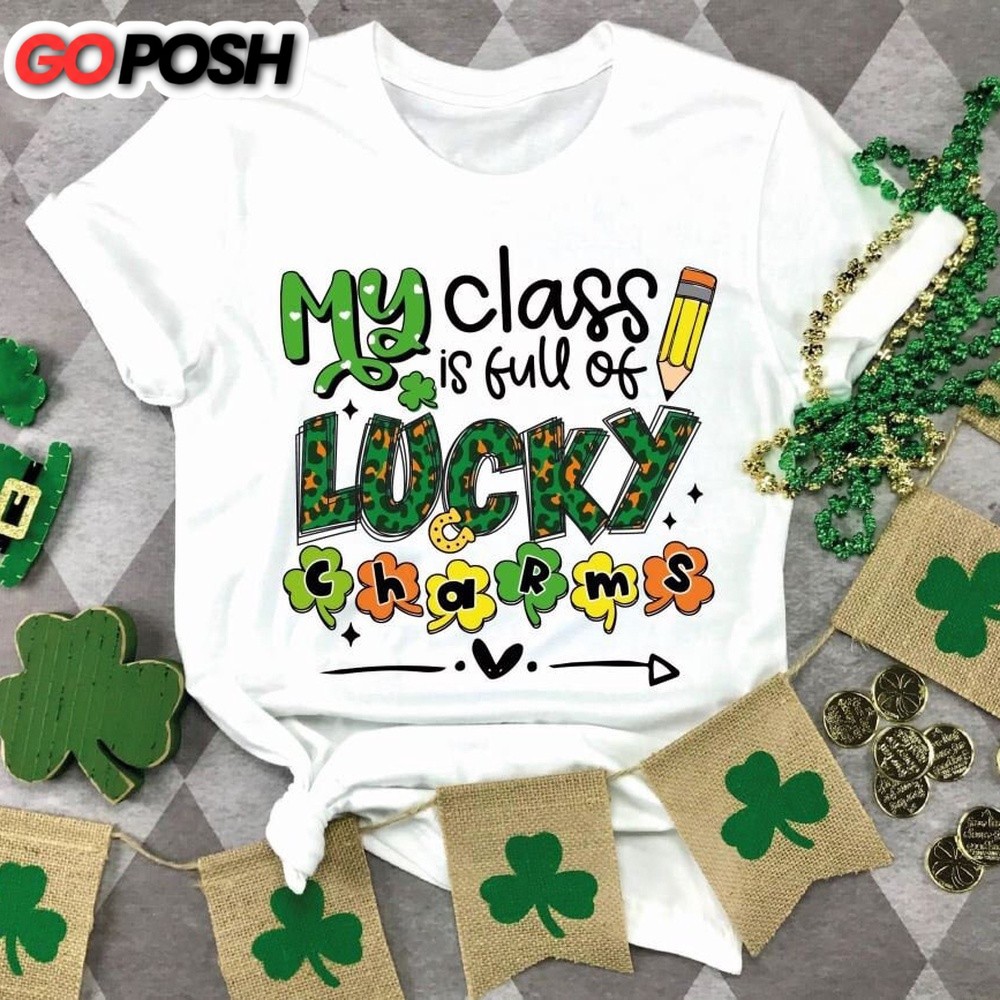St. Patrick’s Day Teacher Shirt, Teacher Gift, Lucky Teacher Tshirt, Funny St Patricks Teacher Tee, Lucky Charms Shirt