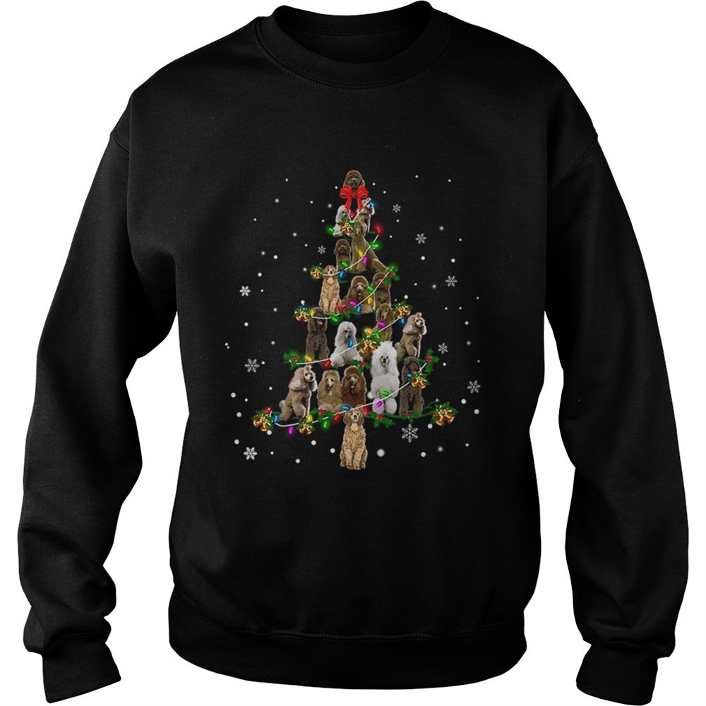 Standard Poodle dog Christmas Tree TShirt