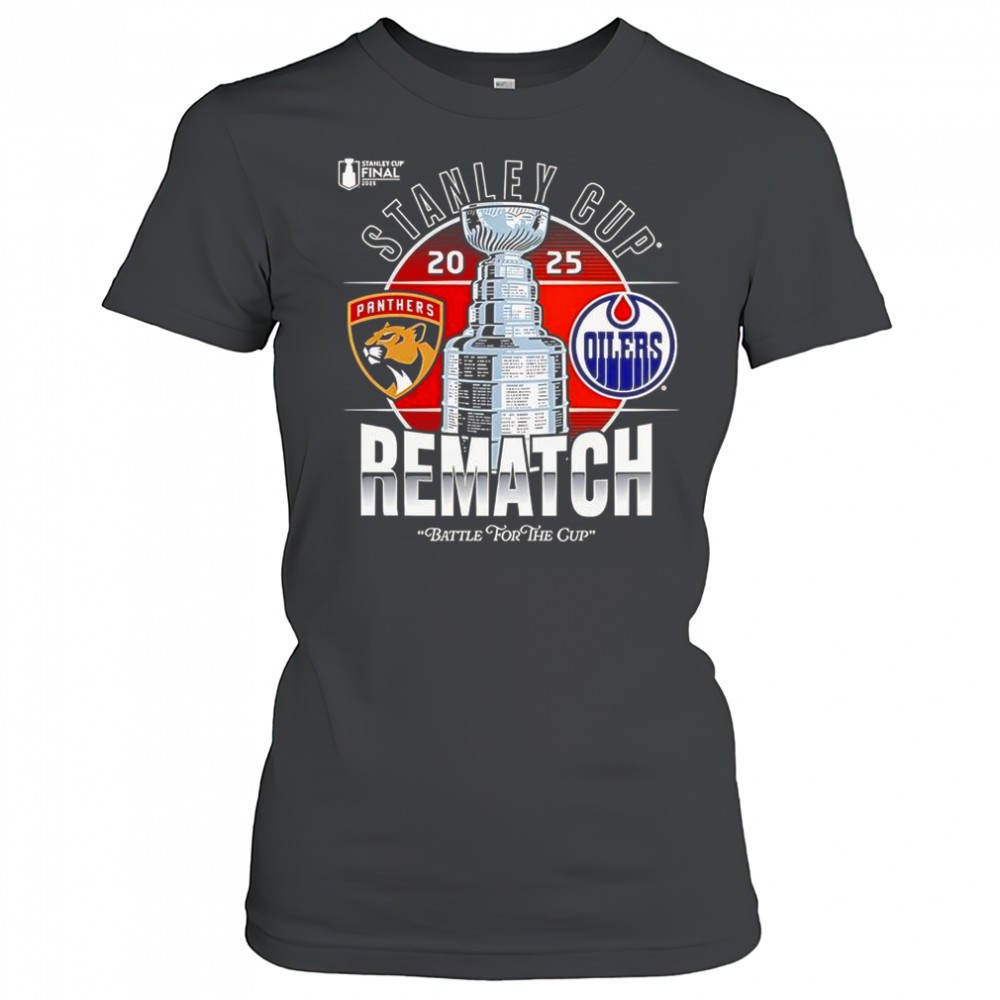 stanley-cup-final-2025-florida-panthers-vs-edmonton-oilers-matchup-rematch-logo-hyb70pj8 Stanley Cup Final 2025 Florida Panthers Vs Edmonton Oilers Matchup Rematch Logo T-Shirt