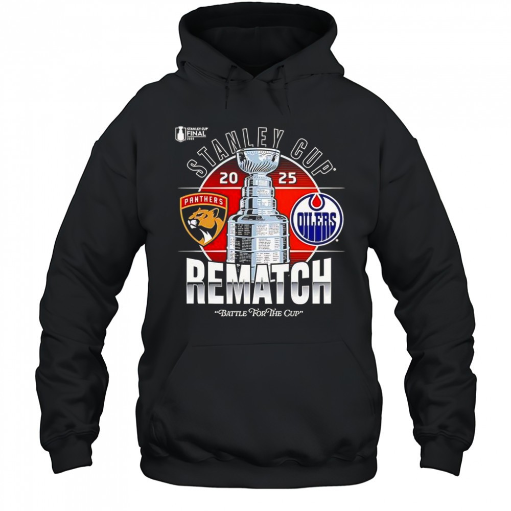 Stanley Cup Final 2025 Florida Panthers Vs Edmonton Oilers Matchup Rematch Logo T-Shirt