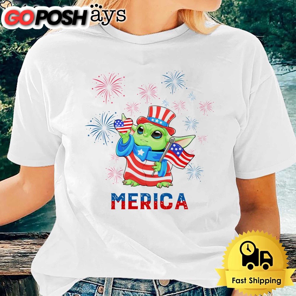Star Wars Baby Joda America 4th Of July Unisex T-Shirt