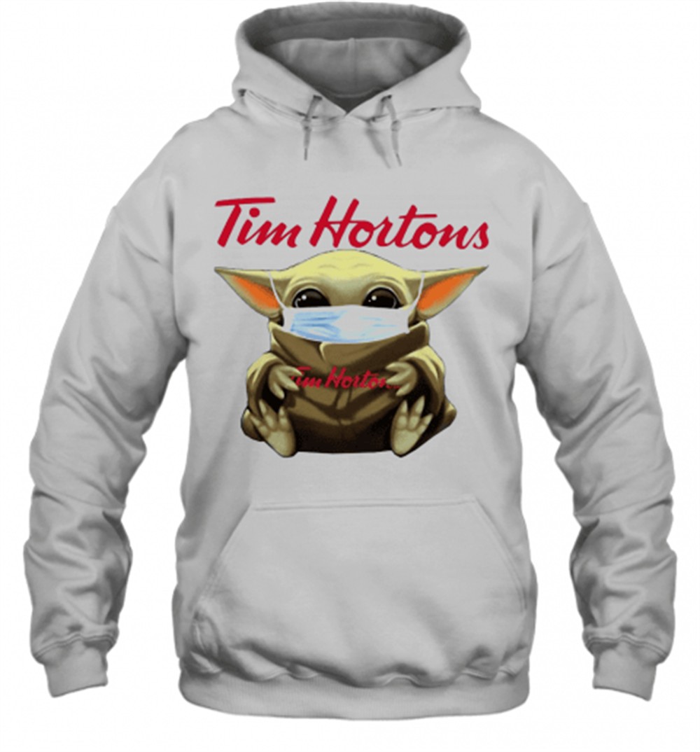 Star Wars Baby Yoda Hug Tim Hortons Mask Covid 19 T-Shirt