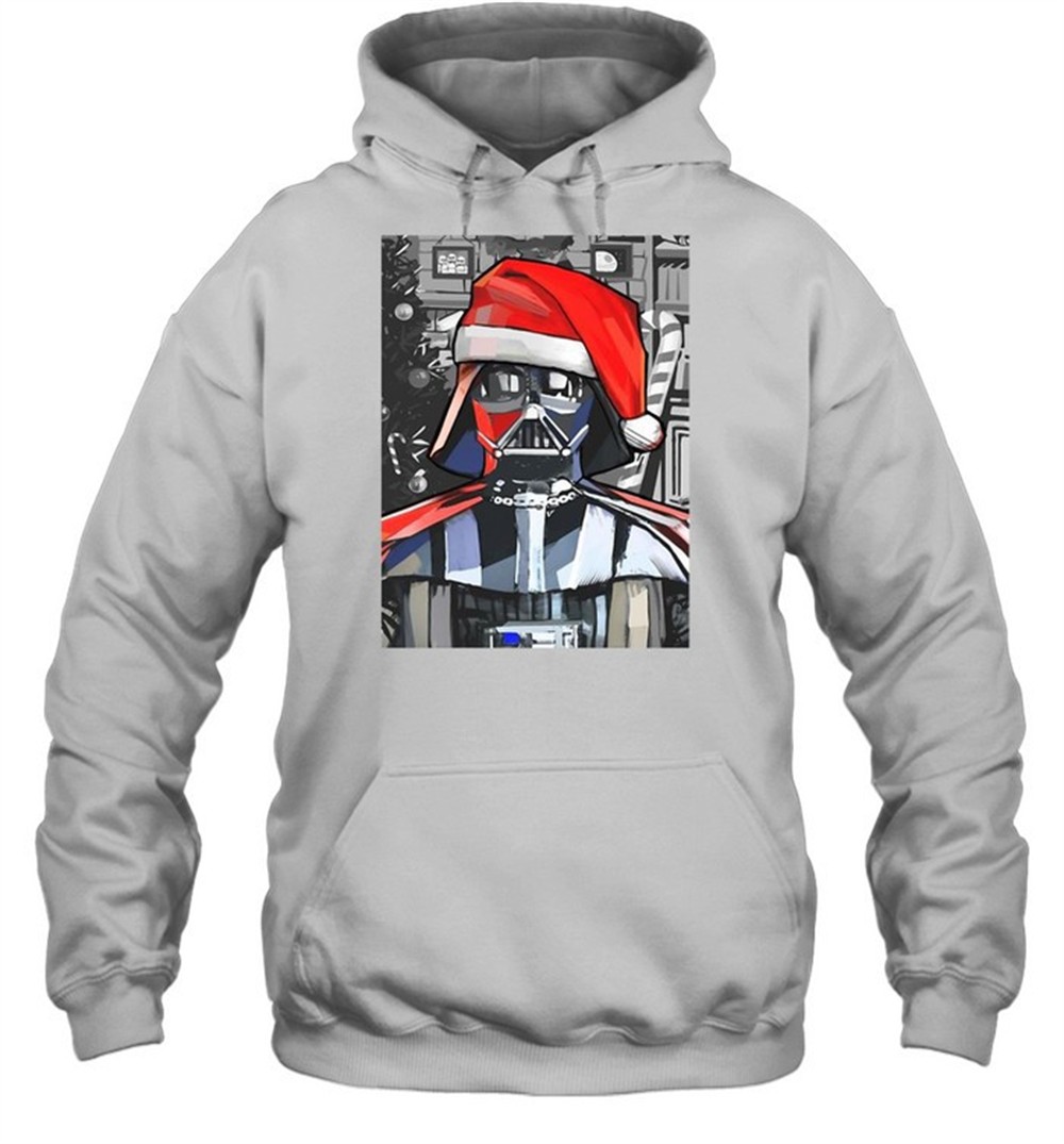 Star Wars Darth Vader Santa Hat Christmas Painting T-shirt