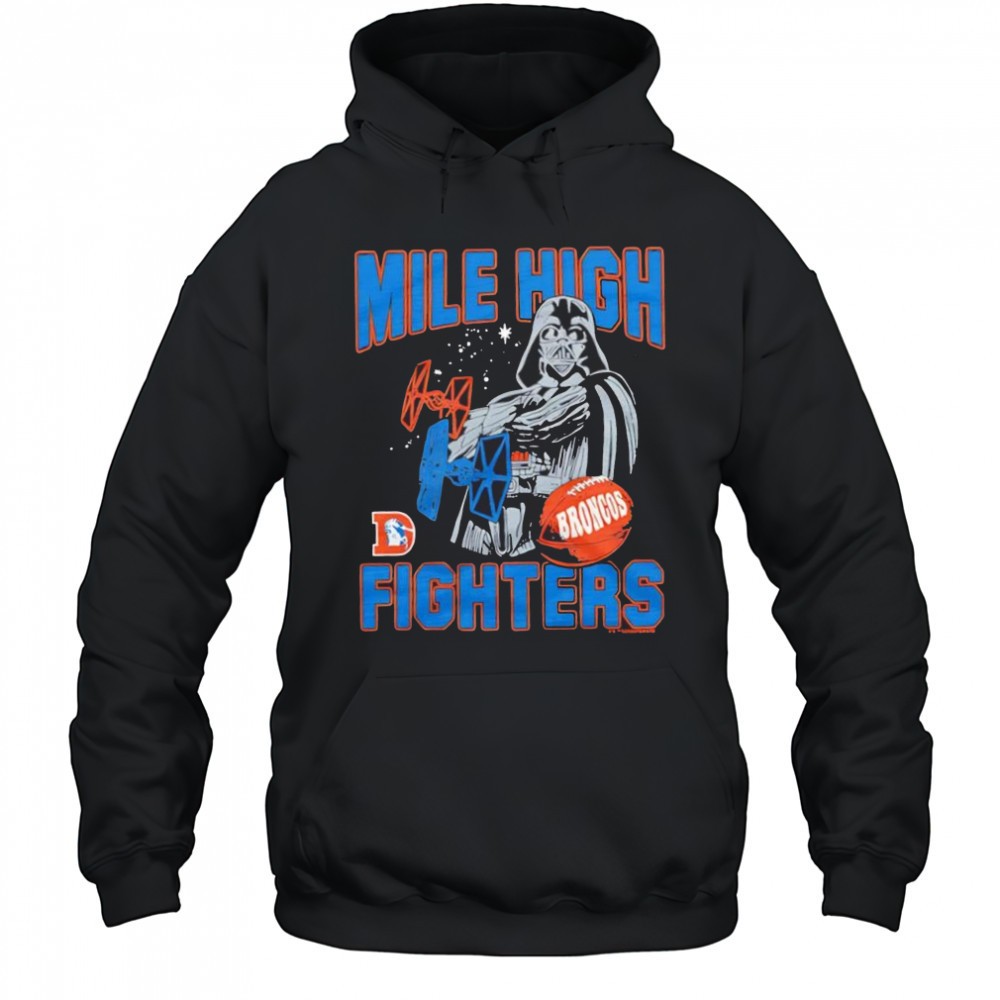 Star Wars x Denver Broncos Darth Vader Mile high fighters shirt