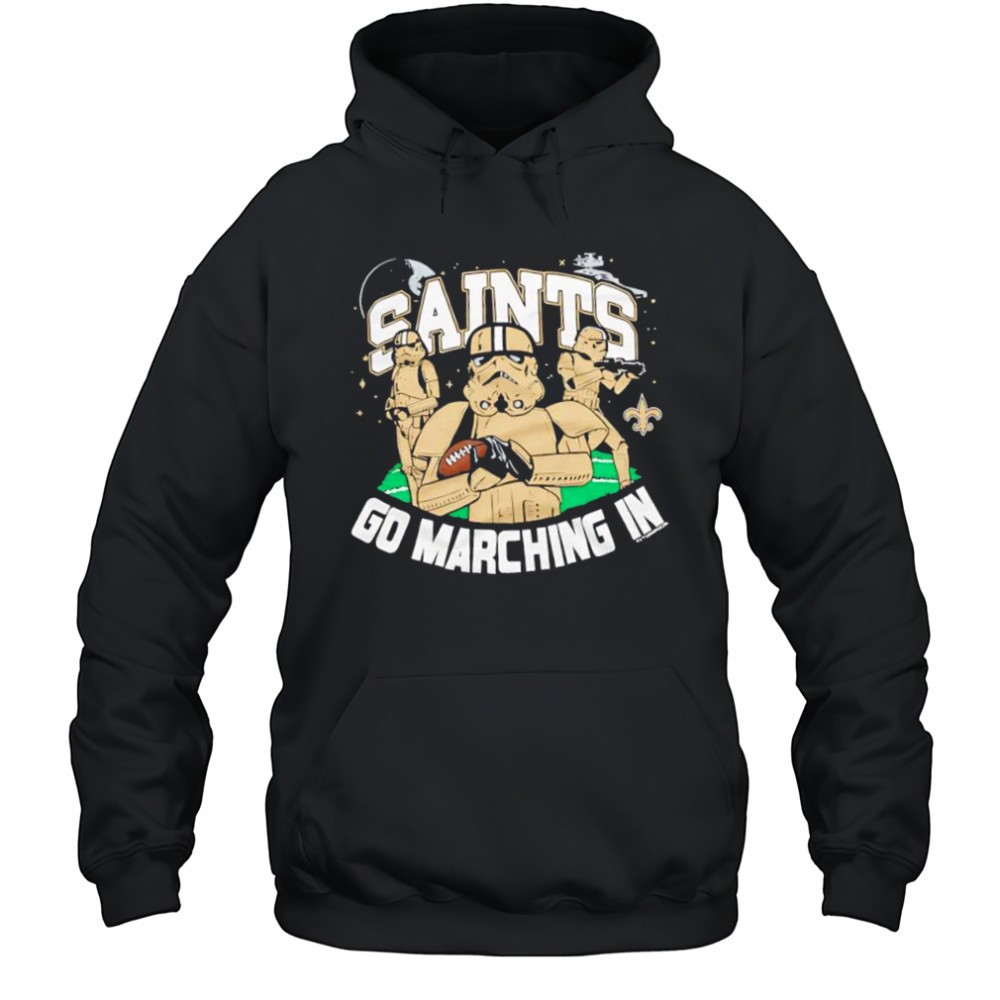 Star Wars x New Orleans Saints Stormtrooper go marching in shirt
