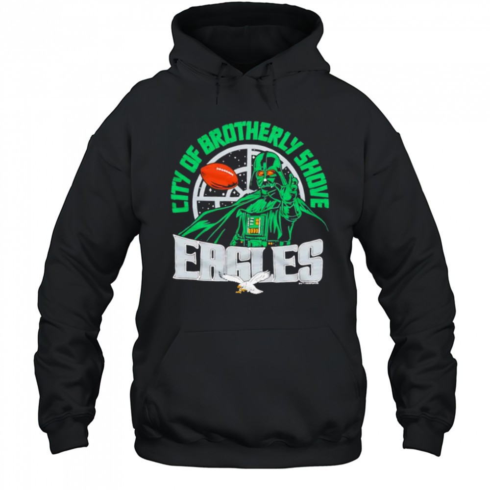 Star Wars x Philadelphia Eagles Darth Vader city of brotherly shove shirt