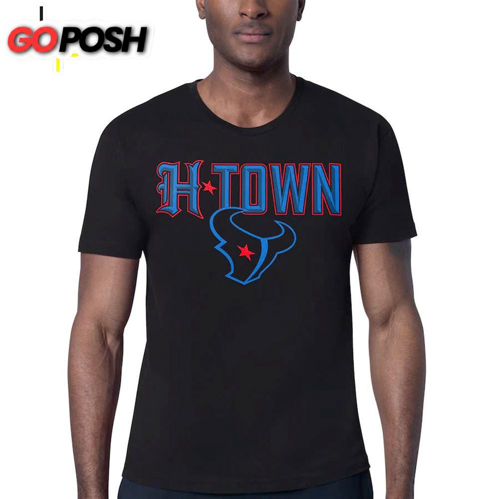 Starter Black Houston Texans H-Town Graphic Shirt