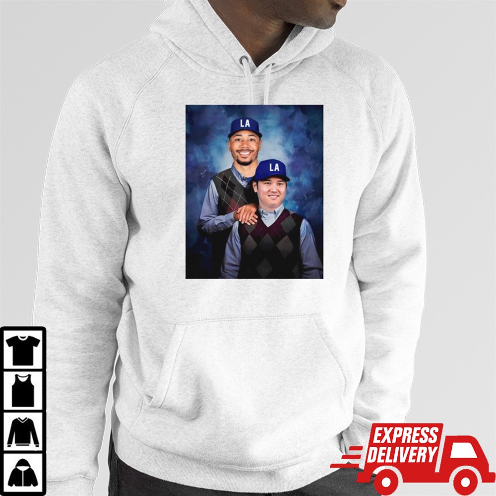 Step Brothers Shohei Othani and Mookie Betts Los Angeles Dodgers shirt