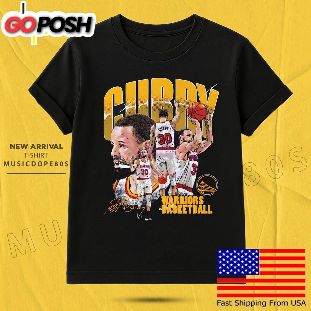 Steph Curry Golden State Warriors Basketball Signature T Shirt