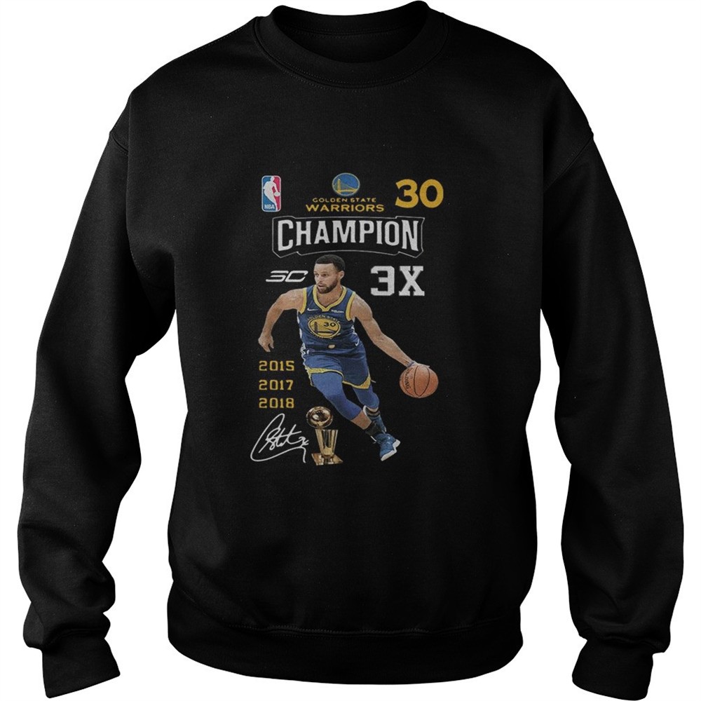 Stephen Curry NBA Golden State Warriors 30 Champion 3X shirt