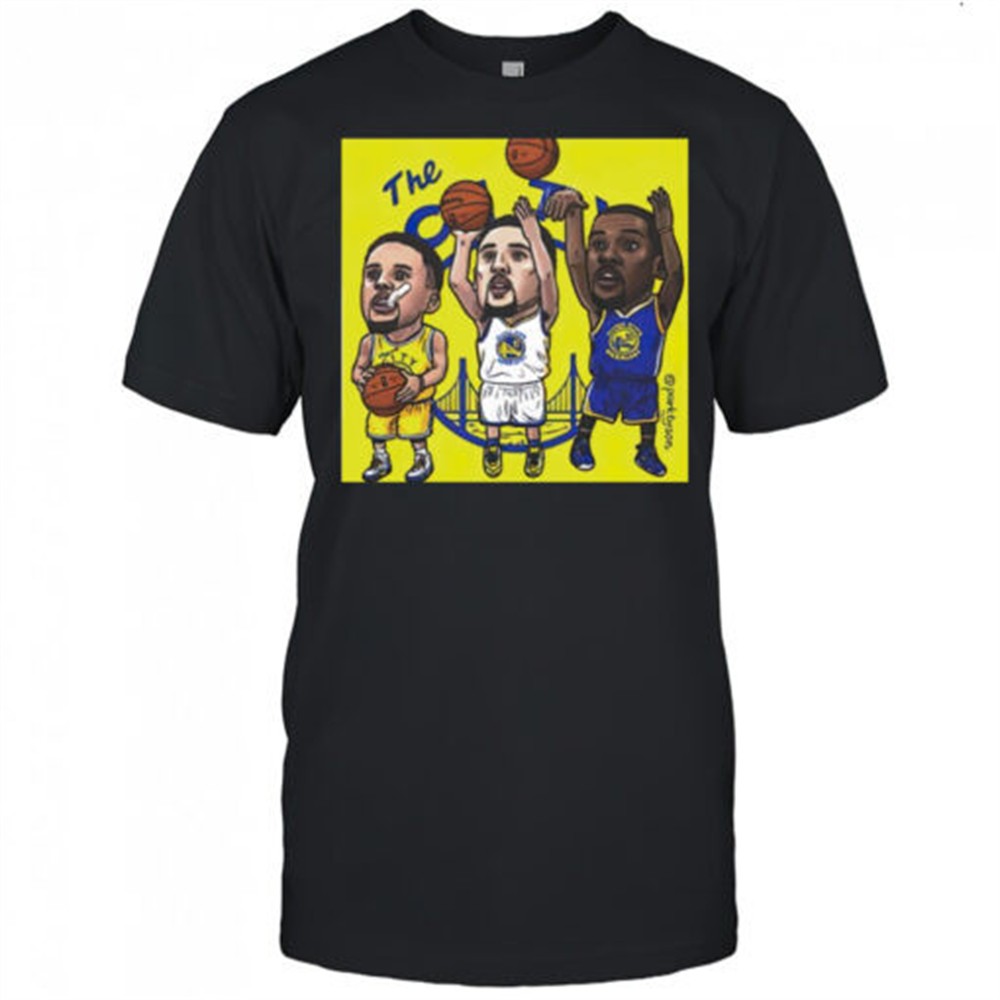 Stephen Curry X Kevin Durant X Klay Thompson The City cartoon shirt