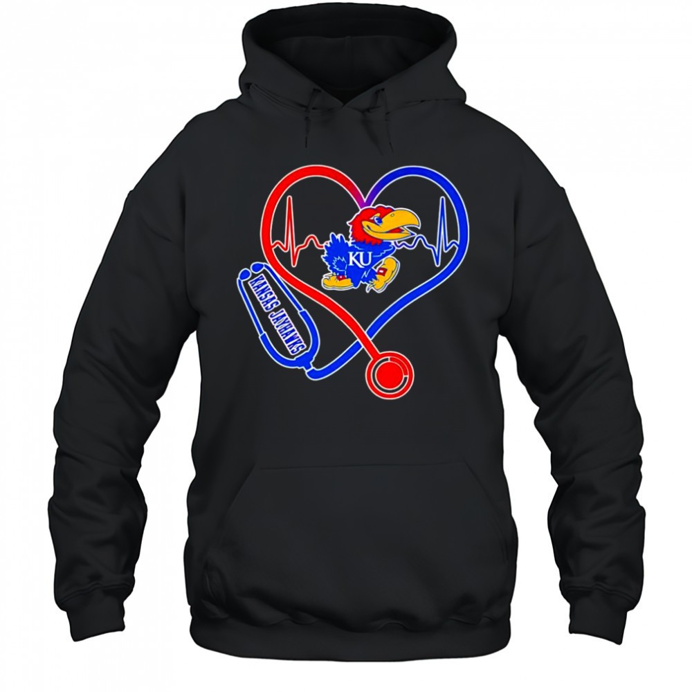 Stethoscope heart Kansas Jayhawks shirt