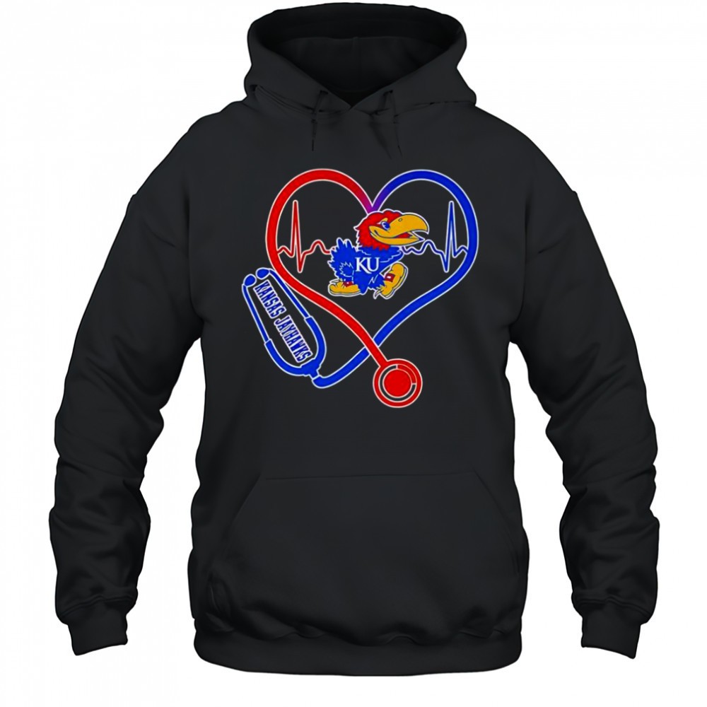 Stethoscope Heart Kansas Jayhawks T-Shirt