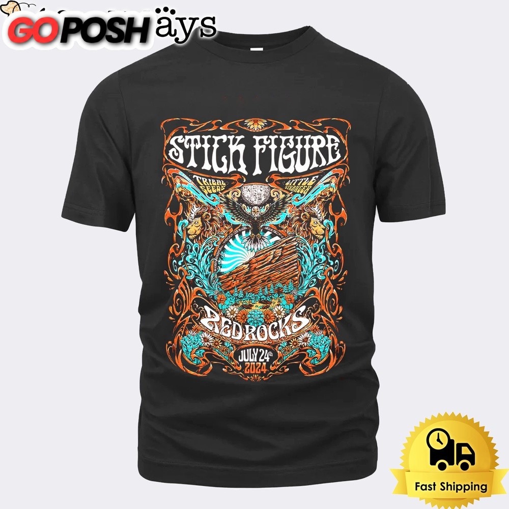 Stick Figure At Red Rocks Amphitheatre In Morrison CO On July 24 2024 Unisex T-Shirt