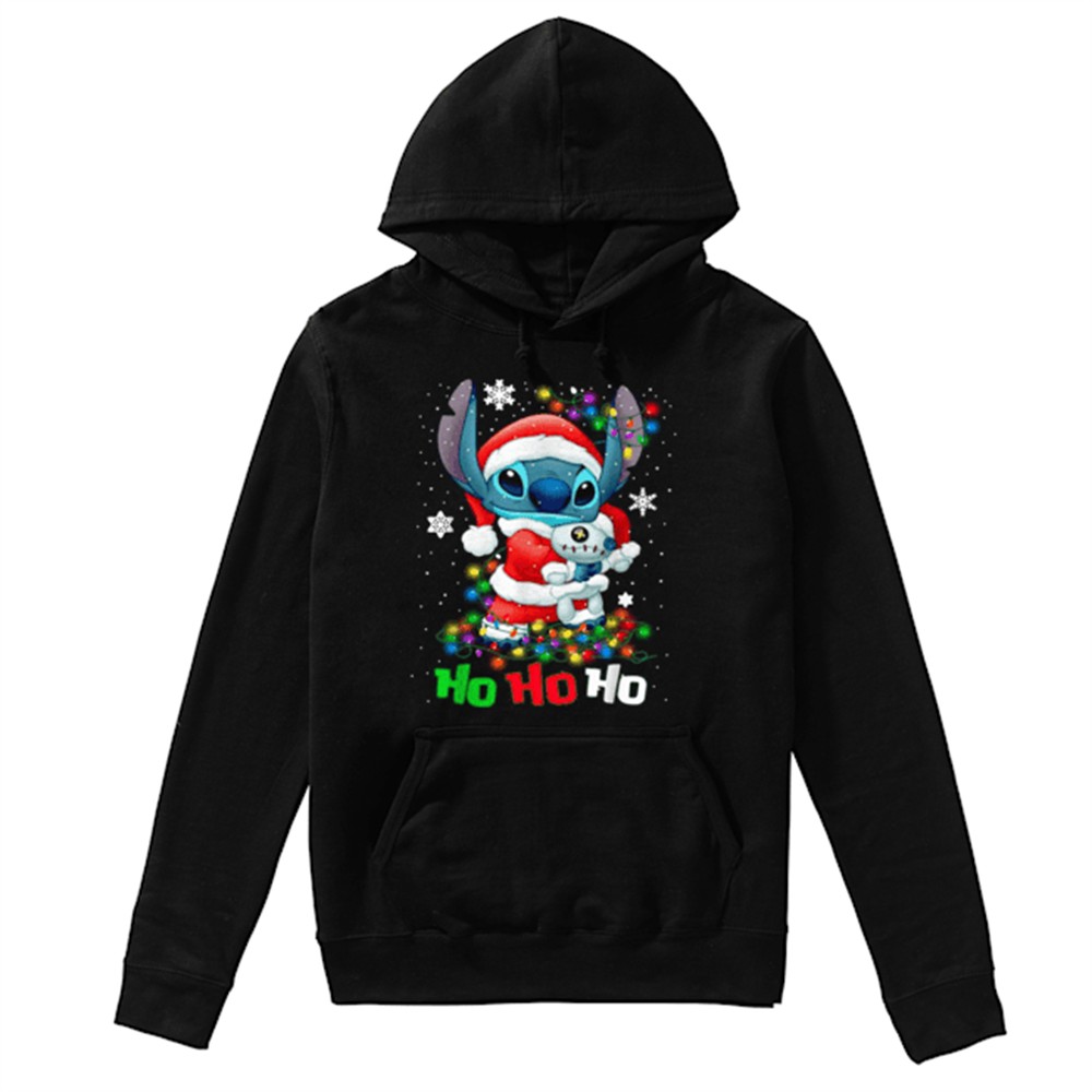 Stitch and Scrump Santa Claus Ho Ho Ho Christmas shirt