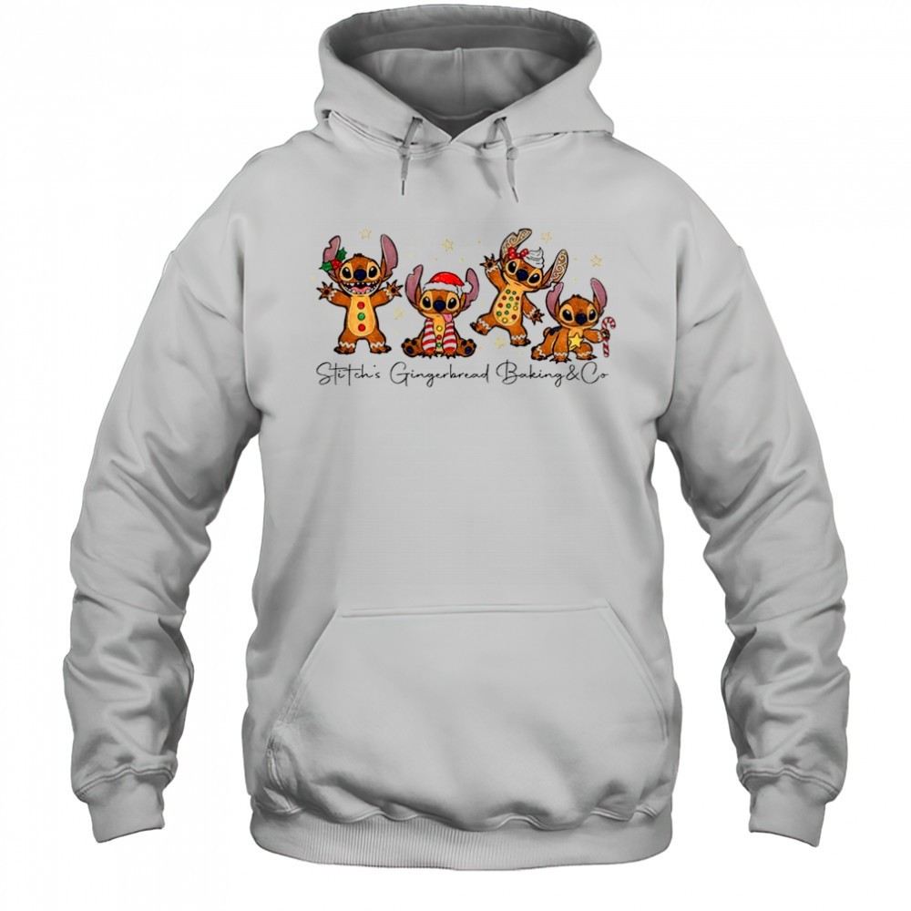 Stitch gingerbread baking and Co Christmas Coquette Merry Christmas 2025 shirt