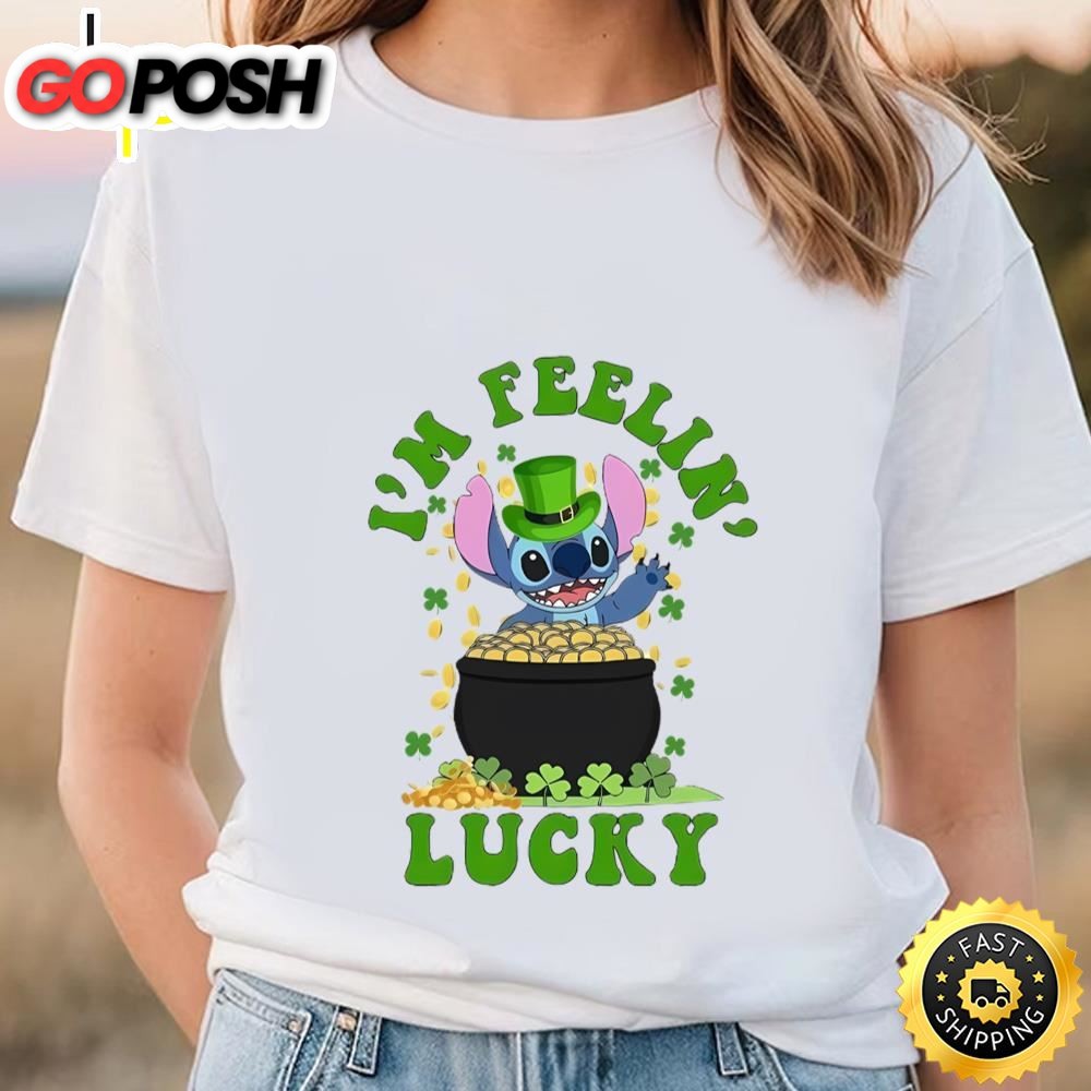 Stitch Im Feelin Lucky St Patricks Day Shirt