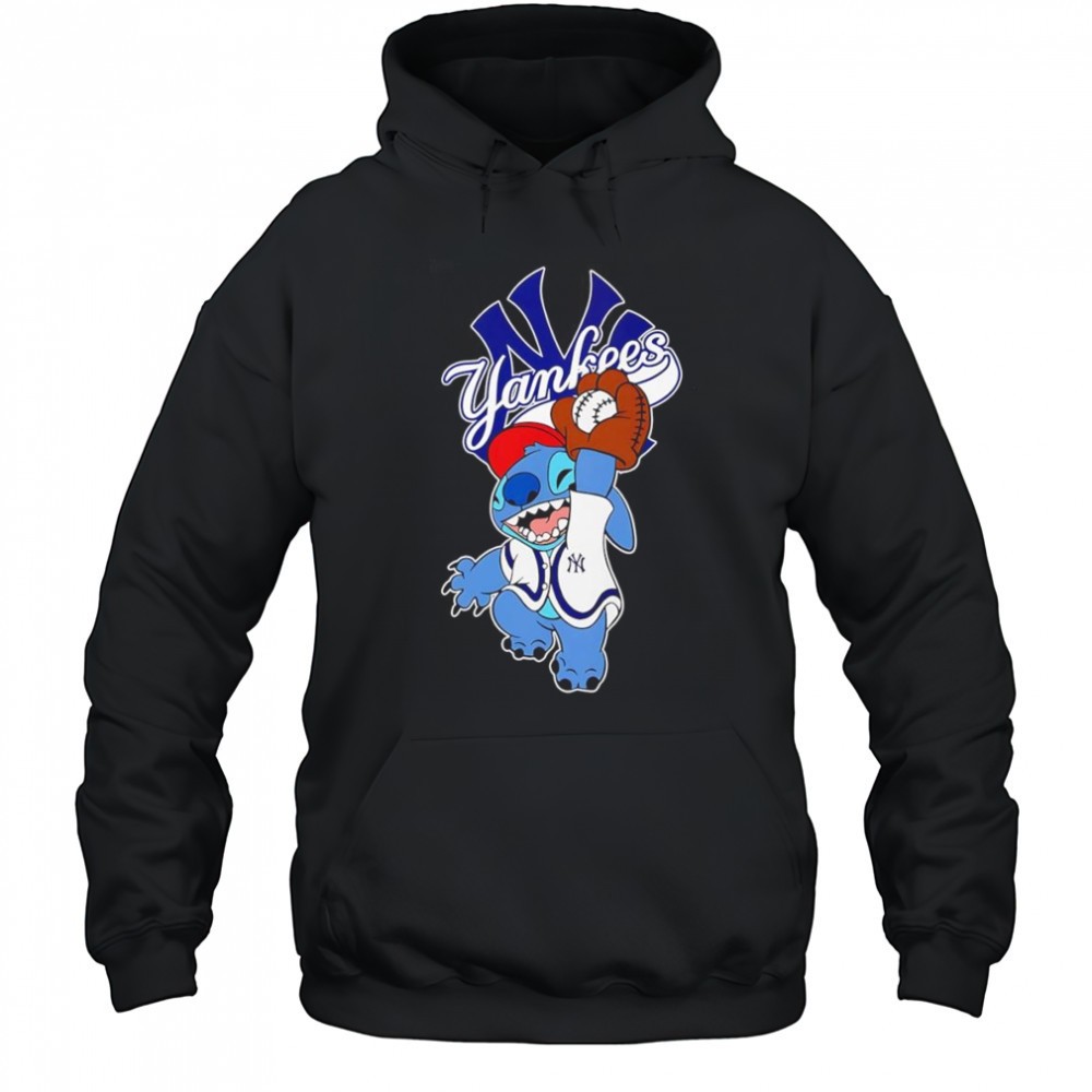 Stitch play baseball New York Yankees shirt