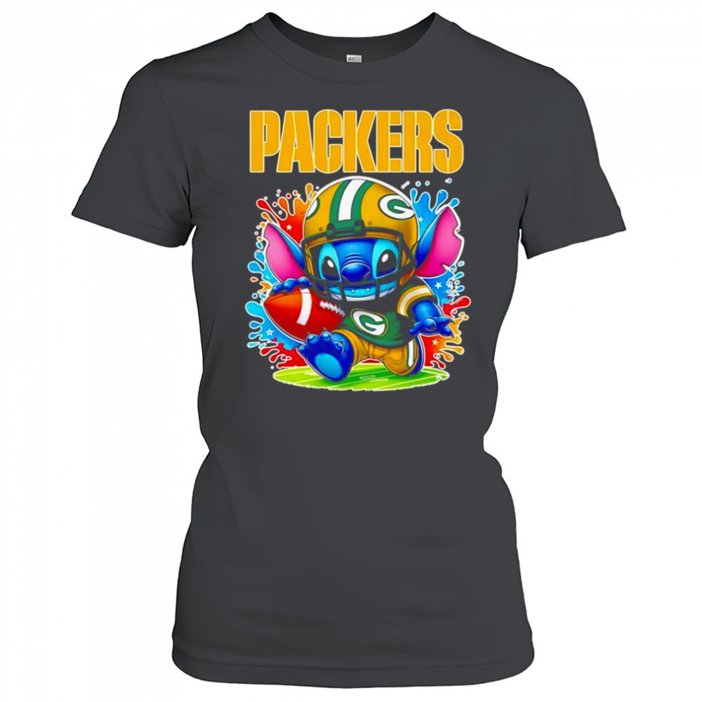 stitch-running-green-bay-packers-football-shirt-6y4grs3t Stitch running Green Bay Packers football shirt