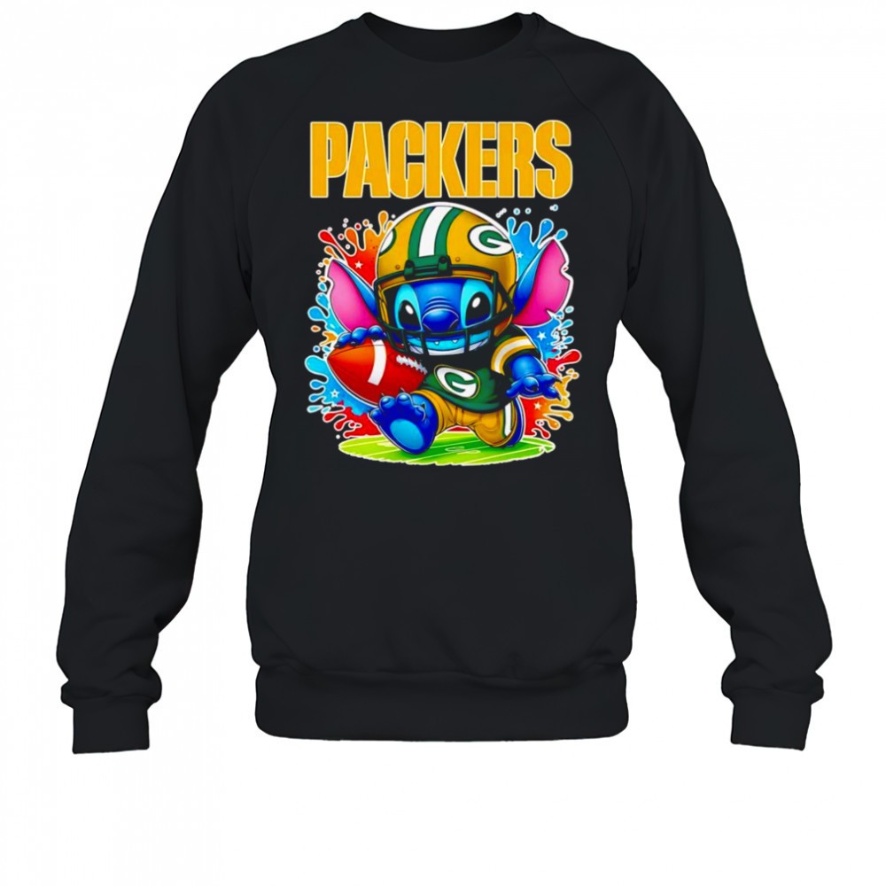 stitch-running-green-bay-packers-football-shirt-6y4grs3t Stitch running Green Bay Packers football shirt