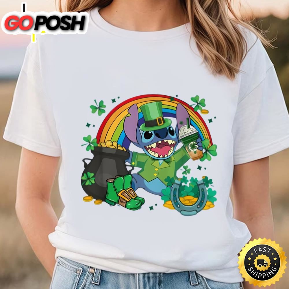 Stitch Saint Patricks Day Shirt, Leprechaun Disney Stitch Shirt