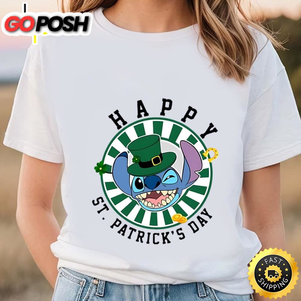 Stitch Saint Patricks Day Shirt Stitch Shamrock Shirt Disney…