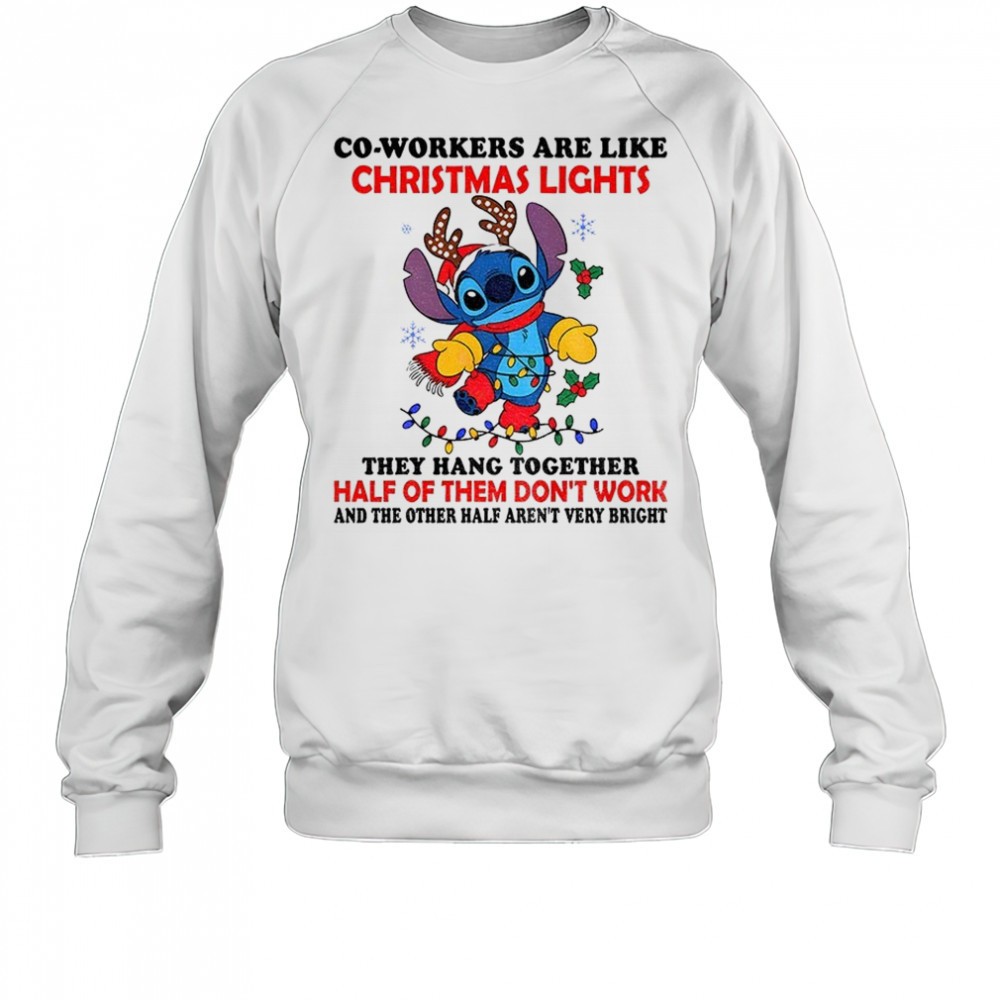 stitch-santa-co-workers-are-like-christmas-lights-they-hang-together-half-of-the-eodrekrm Stitch Santa Co-workers are like Christmas lights they hang together half of them dont work Christmas shirt