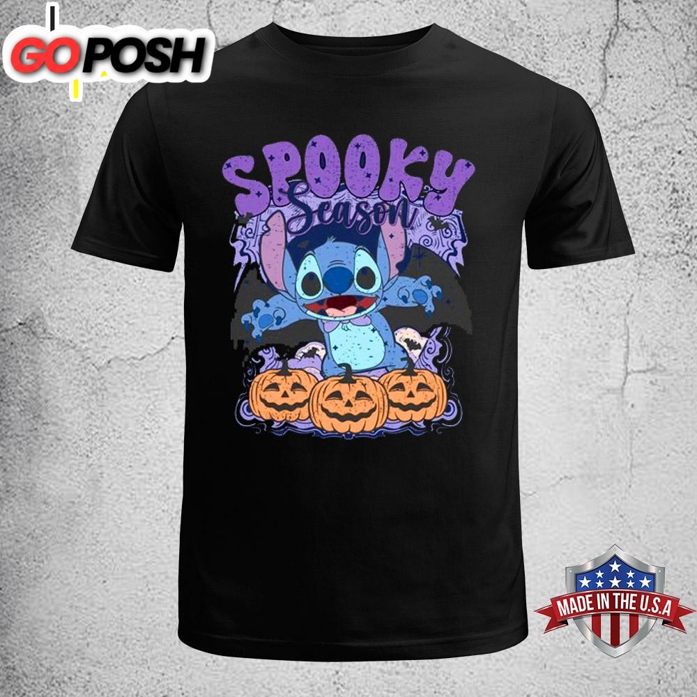 Stitch Spooky Season Pumpkin Halloween Unisex T-Shirt