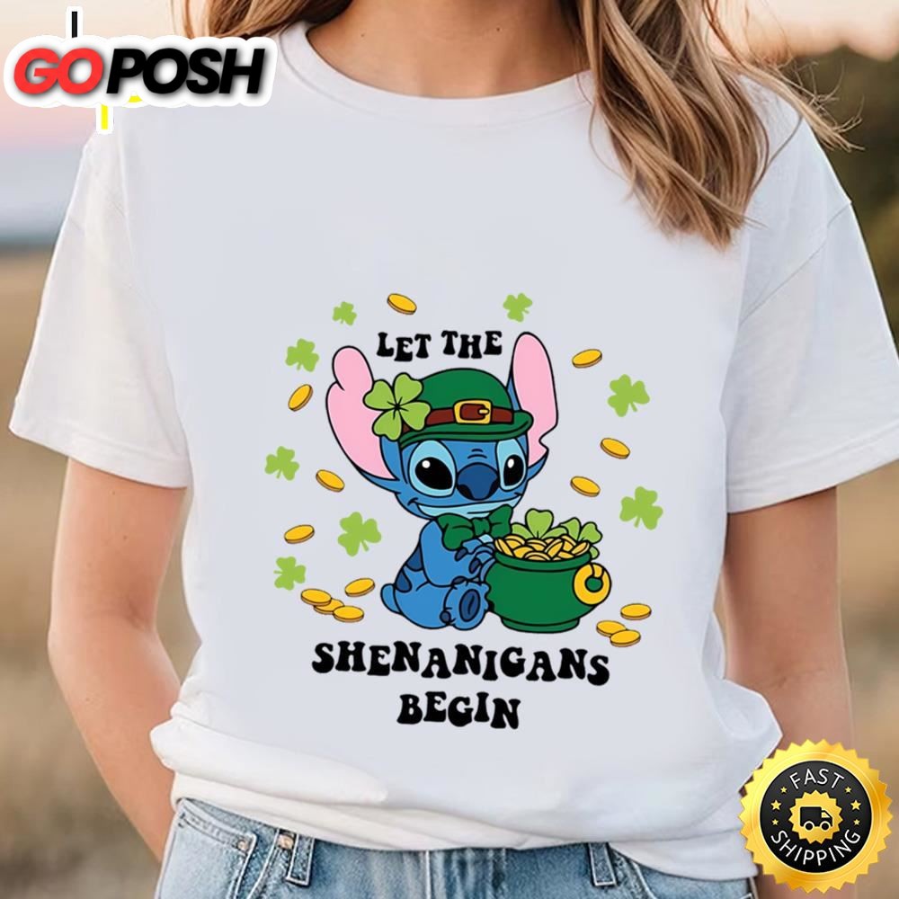 Stitch St. Patricks Day Let The Shenanigans Begin Shirt