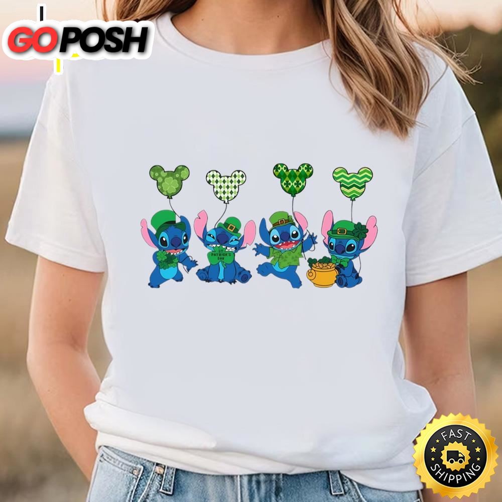 Stitch St. Patricks Day, Stitch Shamrock T-Shirt