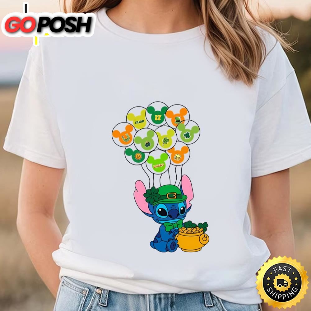 Stitch St Patricks Day T-Shirt, Disney Patricks T-Shirt