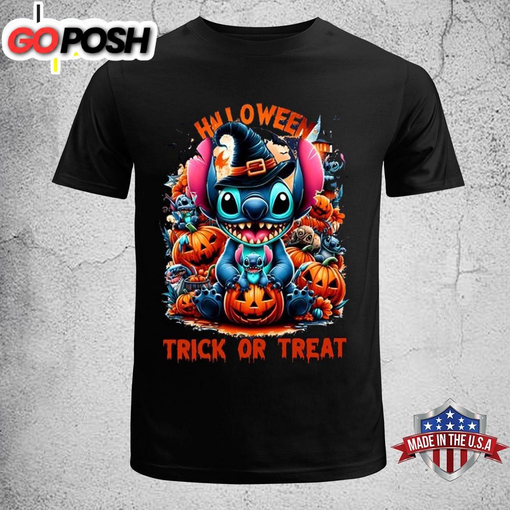 Stitch Trick Or Treat Halloween Day Pumpkin Unisex T-Shirt