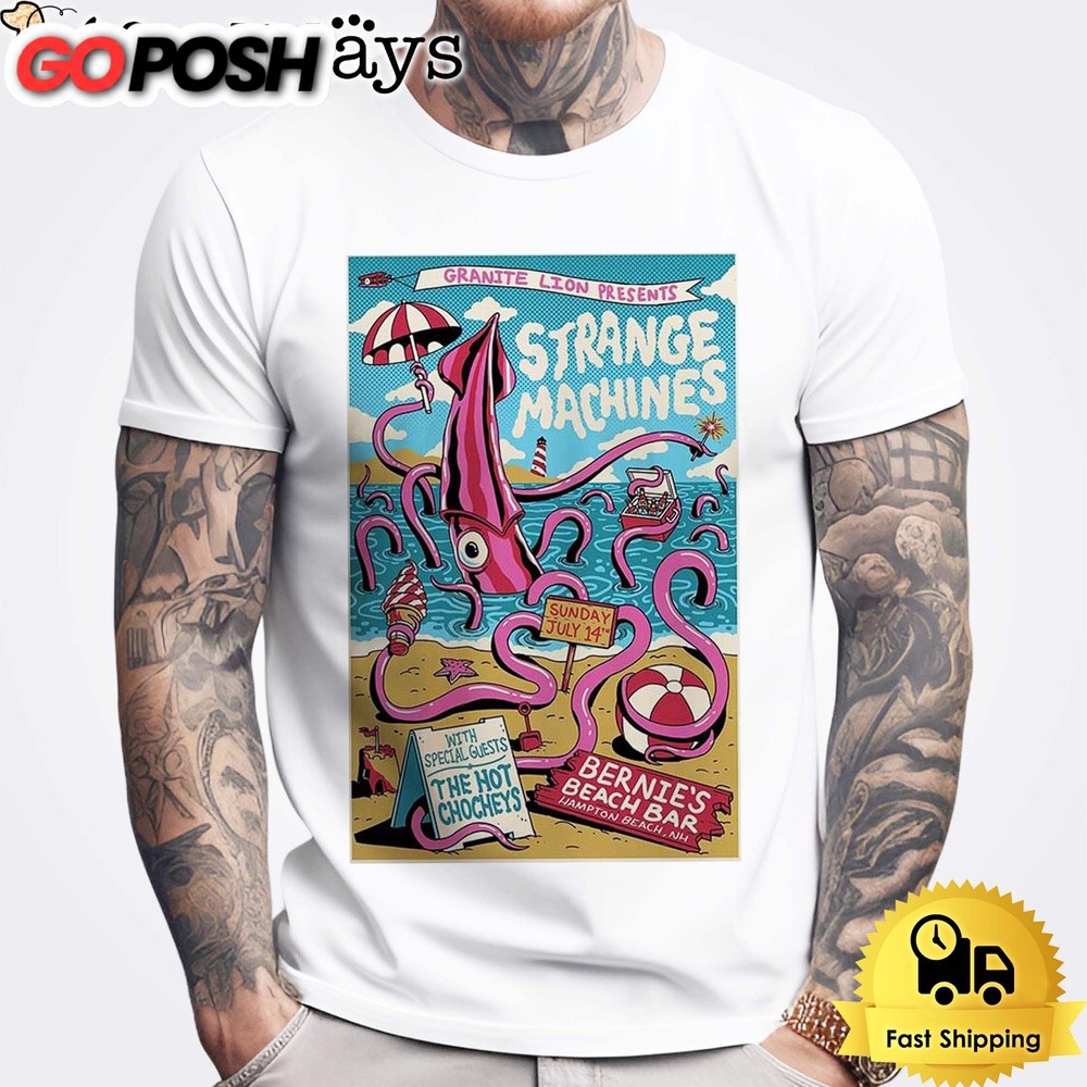 Strange Machines The Summer Show At Bernie’s Beach Bar In Hampton Beach 2024 Unisex T-Shirt