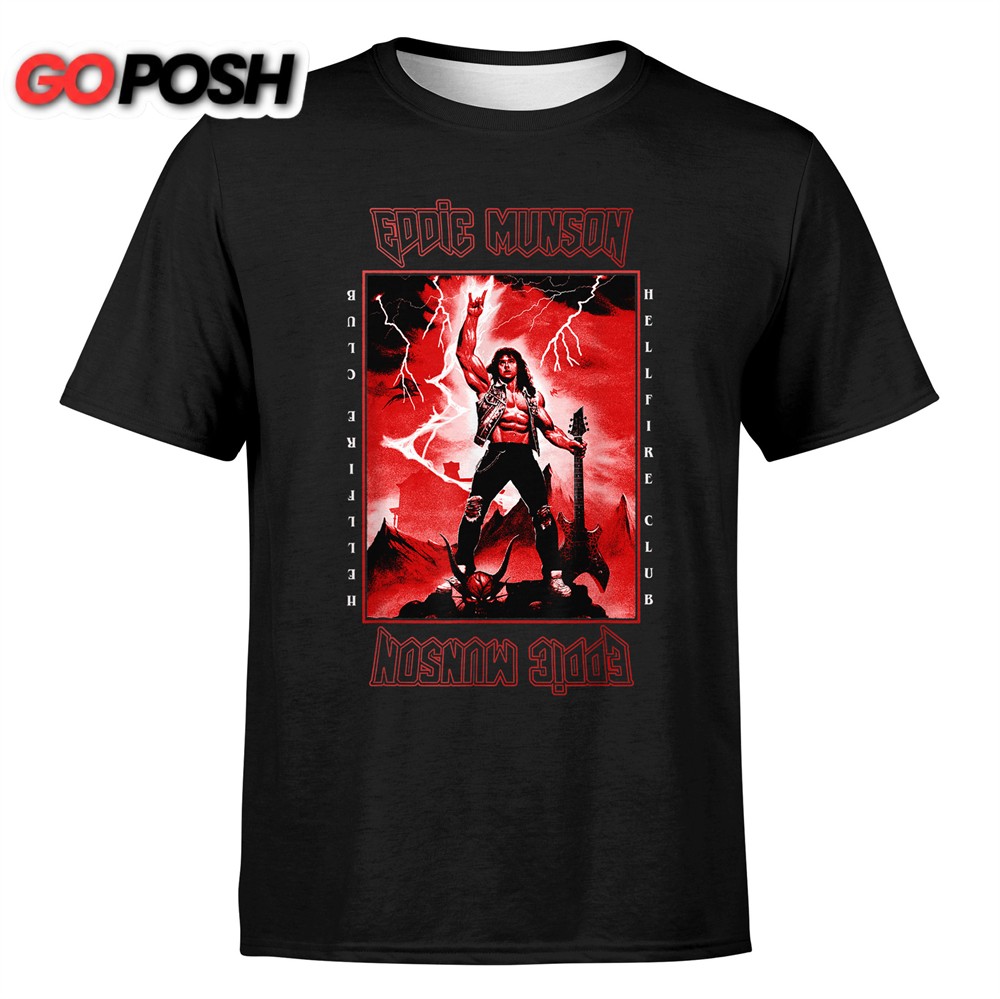 Stranger Things 4 Eddie Munson Lightning Guitar Power T Shirt