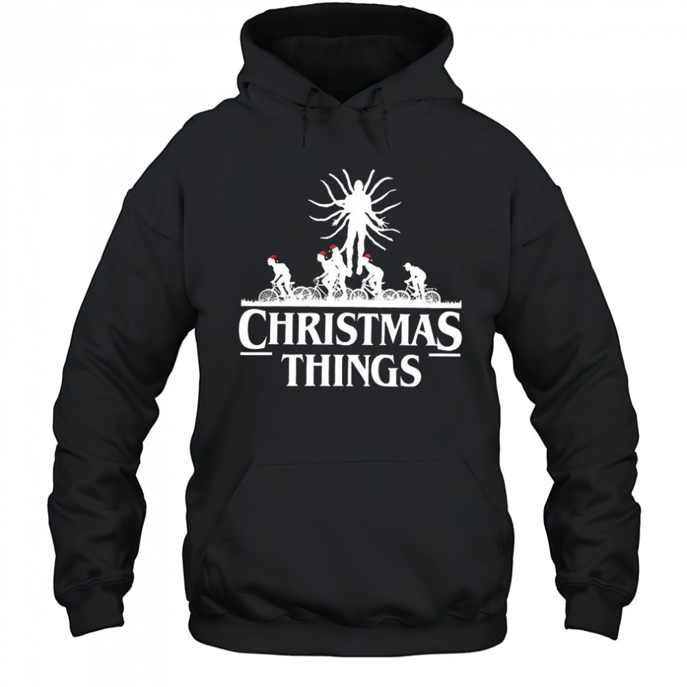 Stranger Things Christmas silhouette retro shirt