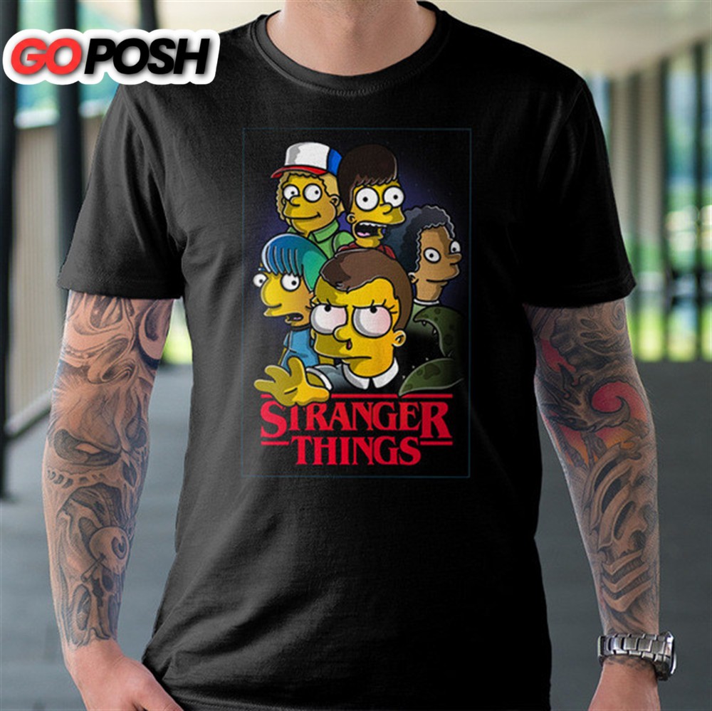 Stranger Things The Simpsons Family Portrait Vintage 1989 Unisex T-Shirt