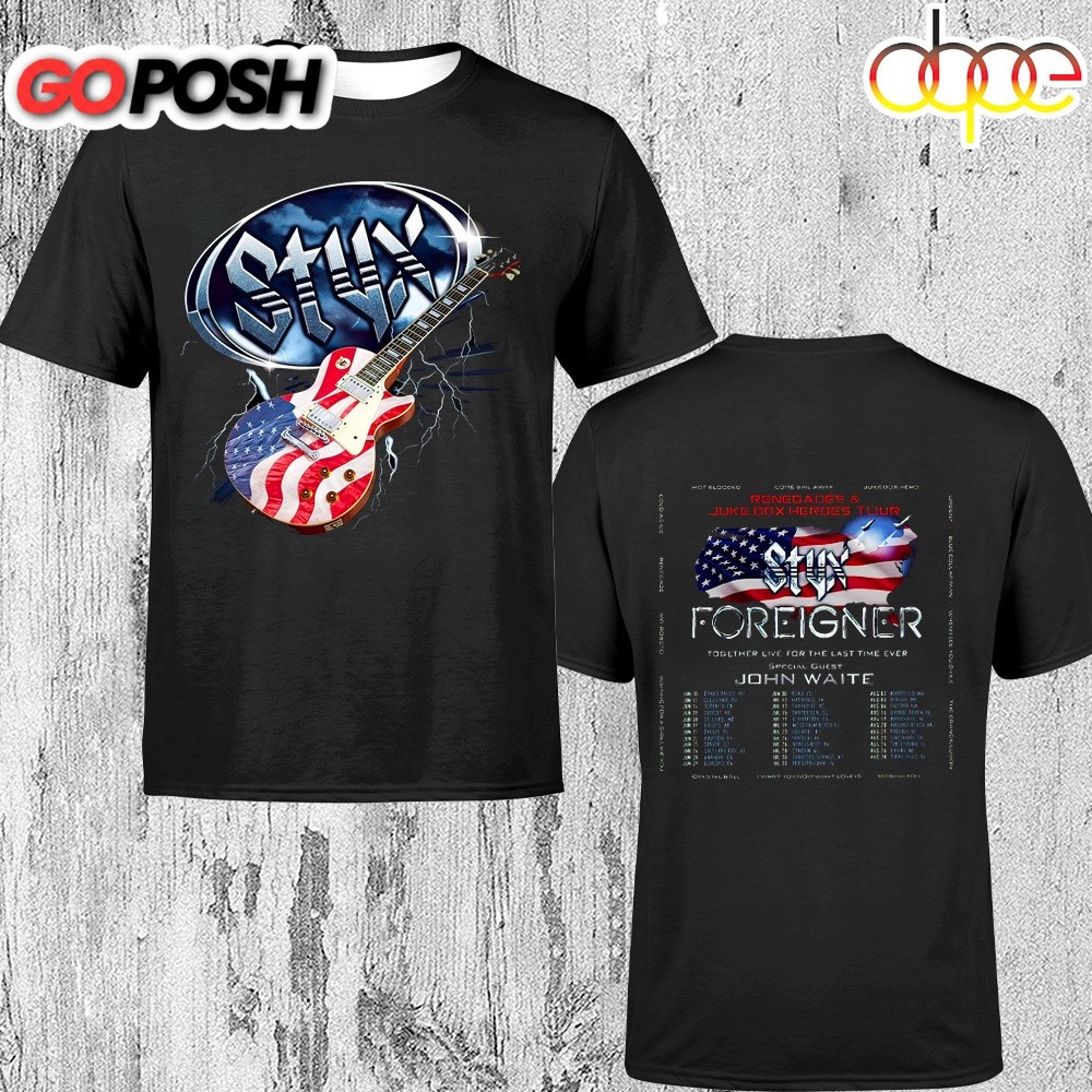 Styx And Foreigner Summer 2024 Tour Unisex T-Shirt