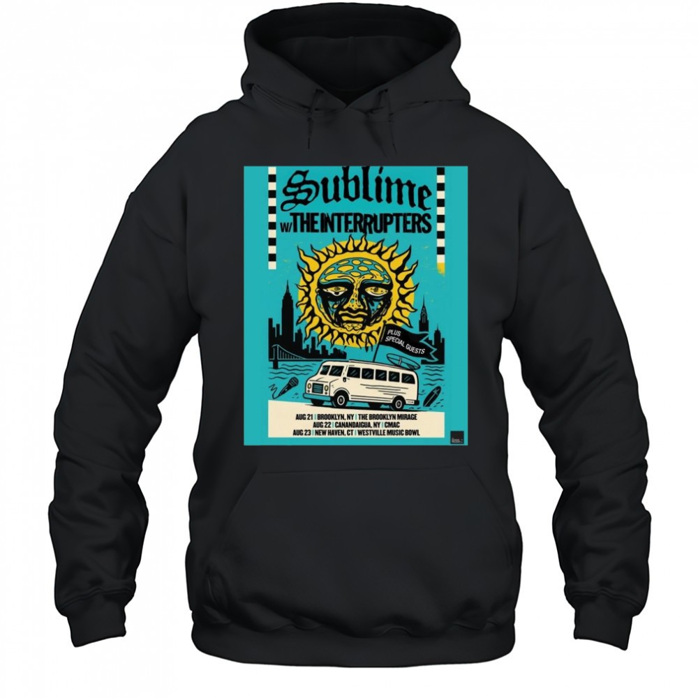 Sublime With The Interrupters Aug 21 Brooklyn NY The Brooklyn Mirage Aug 22 Canandaigua NY CMAC t-shirt