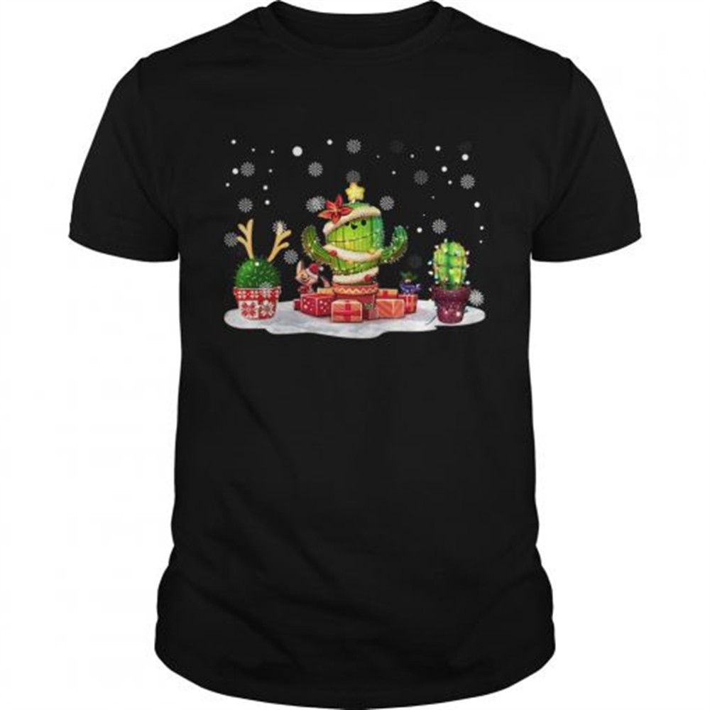succulent-cactus-snow-merry-christmas-tshirt-zxl6a6cx Succulent Cactus Snow Merry Christmas TShirt