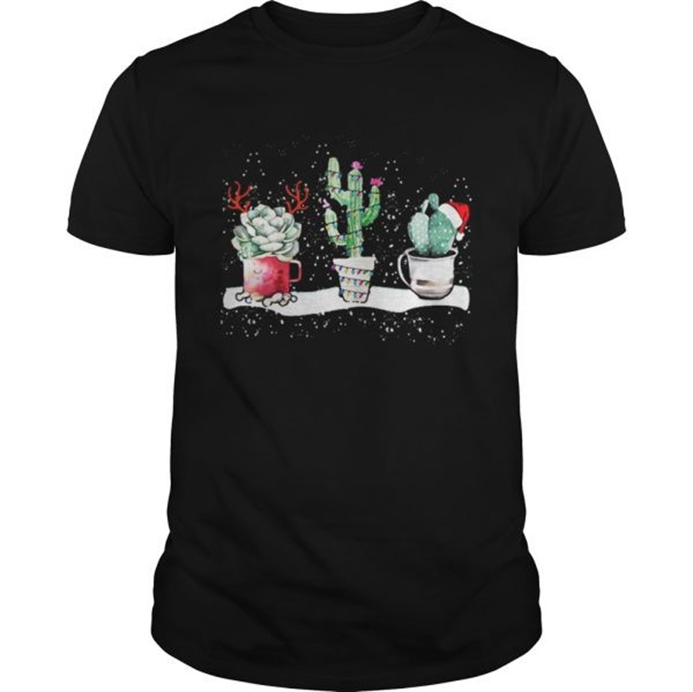 succulent-christmas-reindeer-fairy-lights-and-santa-hat-shirt-z2jk8n6y Succulent Christmas reindeer fairy lights and Santa hat shirt