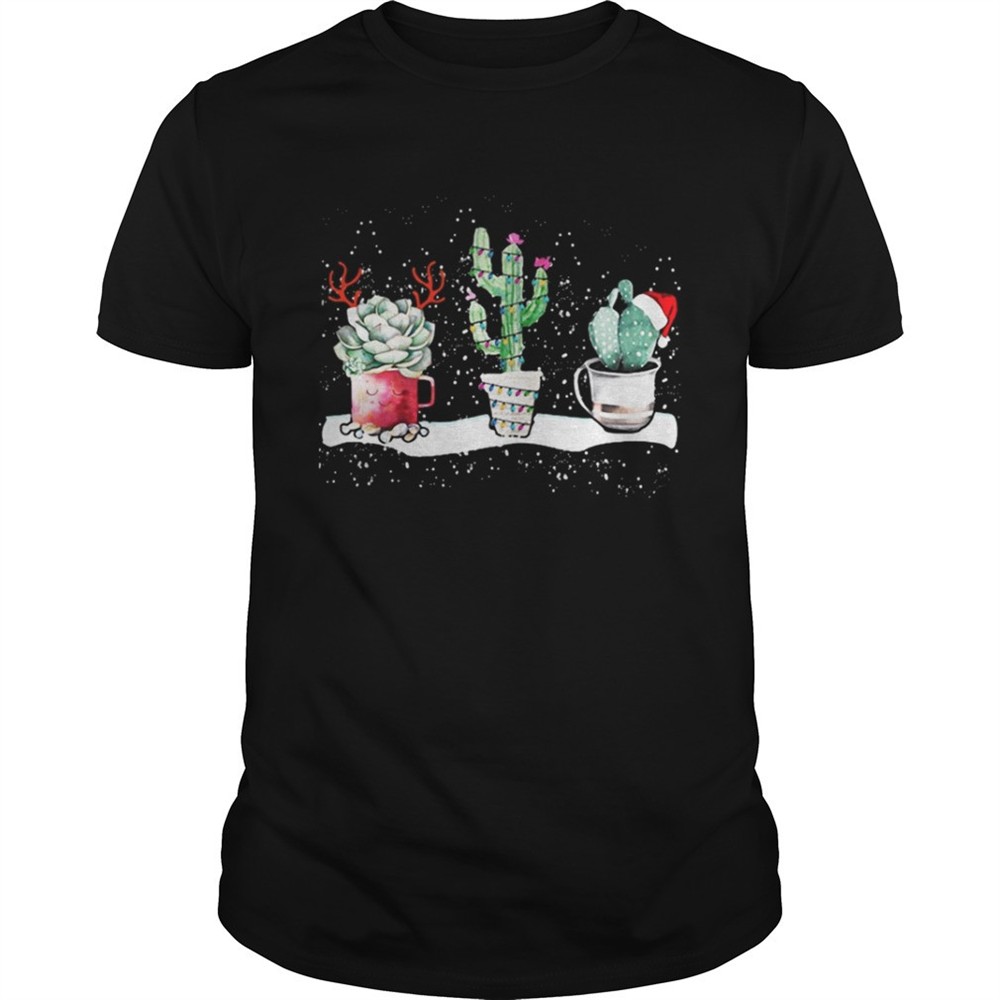 succulent-christmas-reindeer-fairy-lights-and-santa-hat-shirt-z2jk8n6y Succulent Christmas reindeer fairy lights and Santa hat shirt