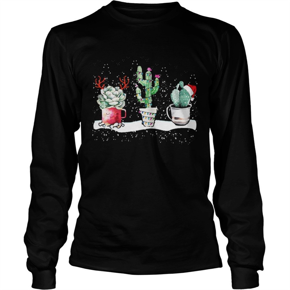 succulent-christmas-reindeer-fairy-lights-and-santa-hat-shirt-z2jk8n6y Succulent Christmas reindeer fairy lights and Santa hat shirt