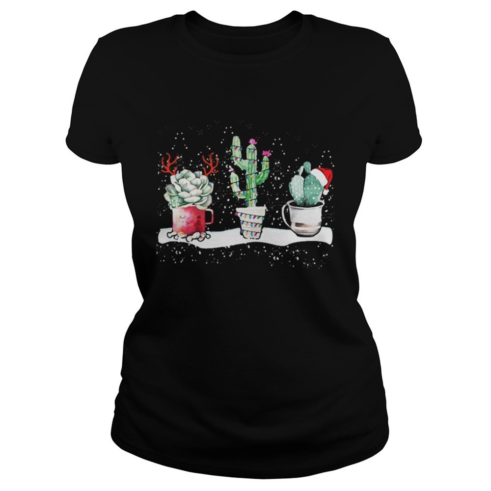 succulent-christmas-reindeer-fairy-lights-and-santa-hat-shirt-z2jk8n6y Succulent Christmas reindeer fairy lights and Santa hat shirt