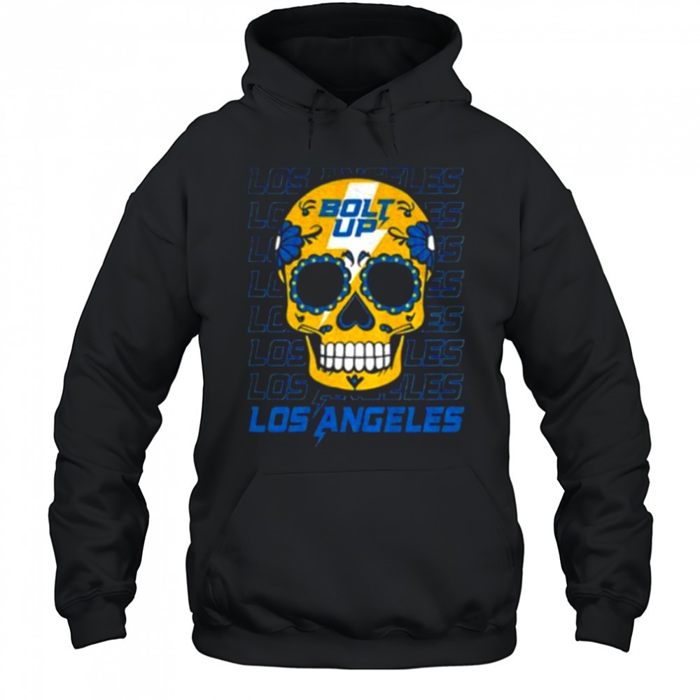 Sugar Skull Bolt Up Los Angeles Chargers MLB baseball 2025 gift for fans shirt
