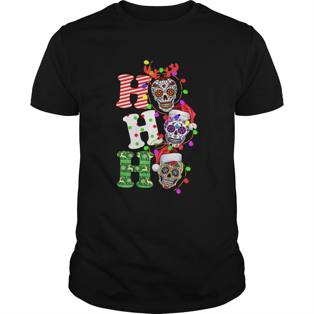 sugar-skull-ho-ho-ho-christmas-shirt-s0939jzr Sugar Skull Ho Ho Ho Christmas shirt