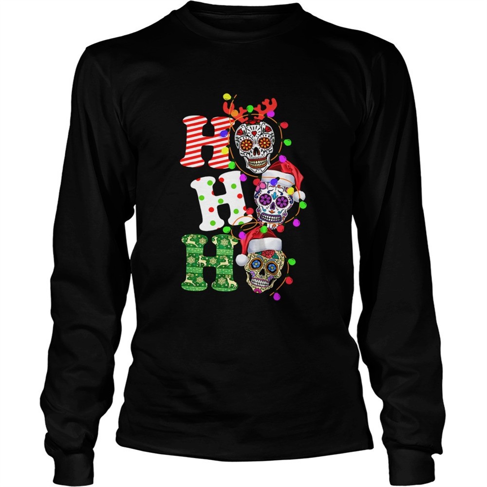sugar-skull-ho-ho-ho-christmas-shirt-s0939jzr Sugar Skull Ho Ho Ho Christmas shirt