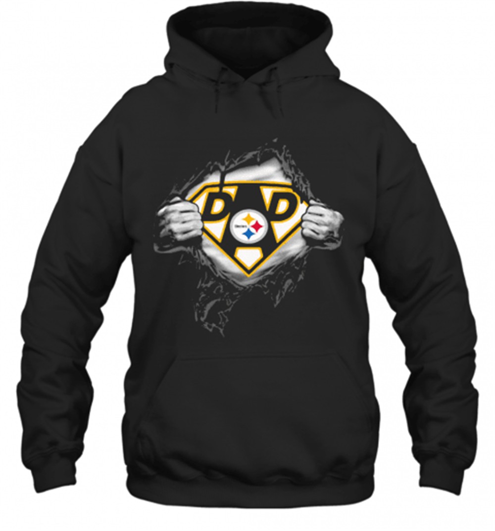 Superhero Pittsburgh Steelers Diamond FatherS Day T-Shirt