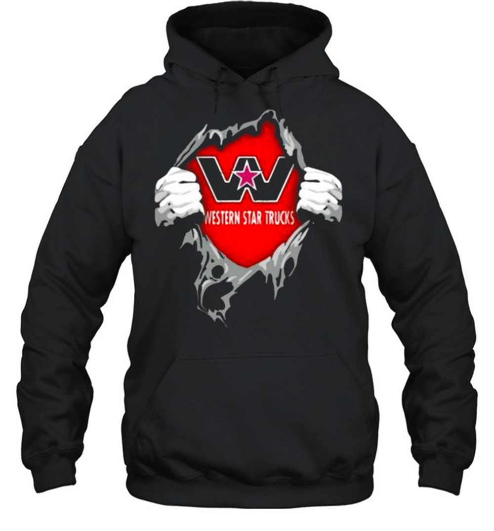 Superhero With Western Star Trucks Logo Shirt
