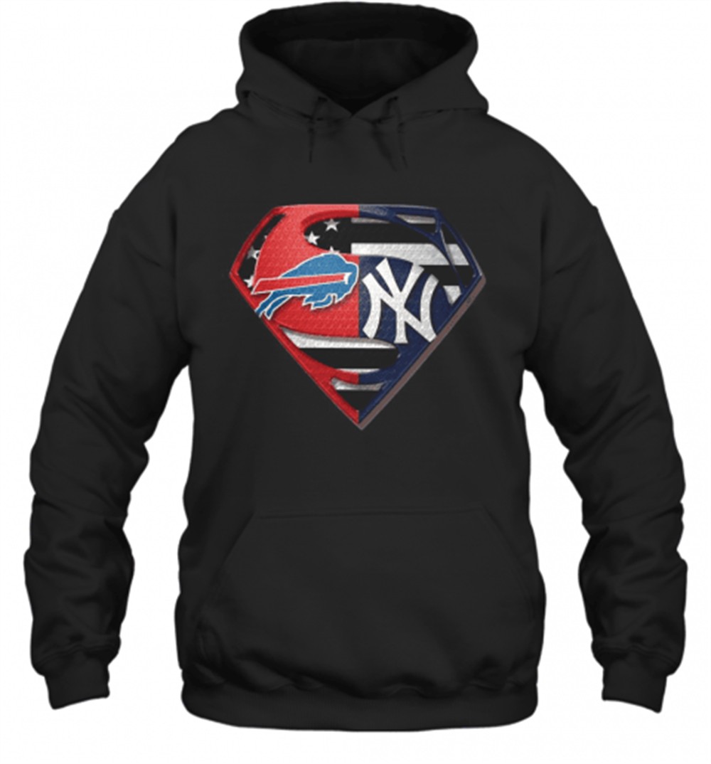 Superman Buffalo Bills And New York Yankees T-Shirt