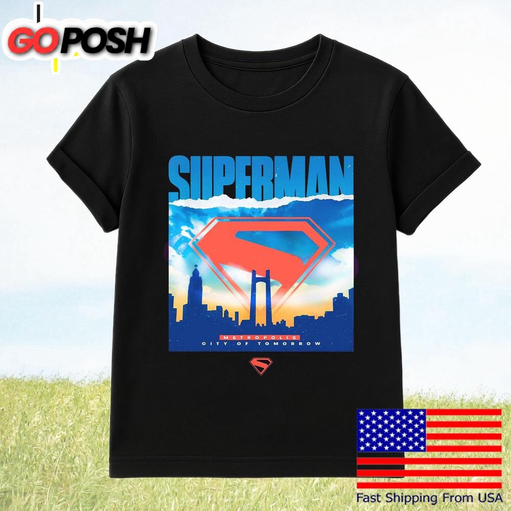 Superman Metropolis City Of Tomorrow Ripped T-Shirt